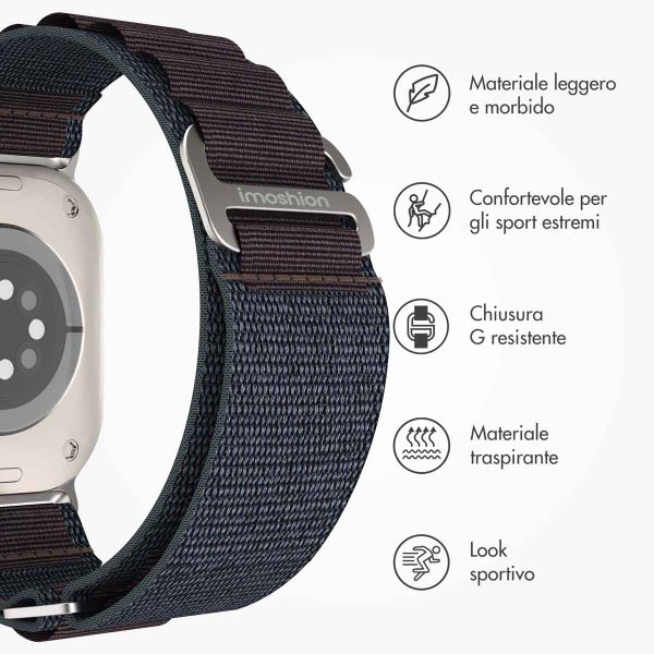 imoshion Cinturino in nylon Alpine Apple Watch | 44/45/46/49 mm - Indigo
