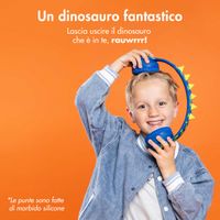 imoshion Cuffie wireless per bambini Dino LED Light - Limitatore di decibel - Con cavo AUX - Cobalt Blue / Lime