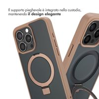 Accezz Cover con anello e supporto con MagSafe Apple iPhone 15 Pro Max - Marrone