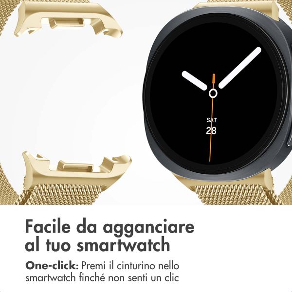 imoshion Cinturino milanese magnetico Samsung Galaxy Watch 8 (40/44mm) / Classic (46mm) - Oro