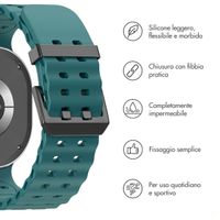 imoshion Cinturino Ocean in silicone Samsung Galaxy Watch 8 (40/44mm) / Classic (46mm) - Verde scuro