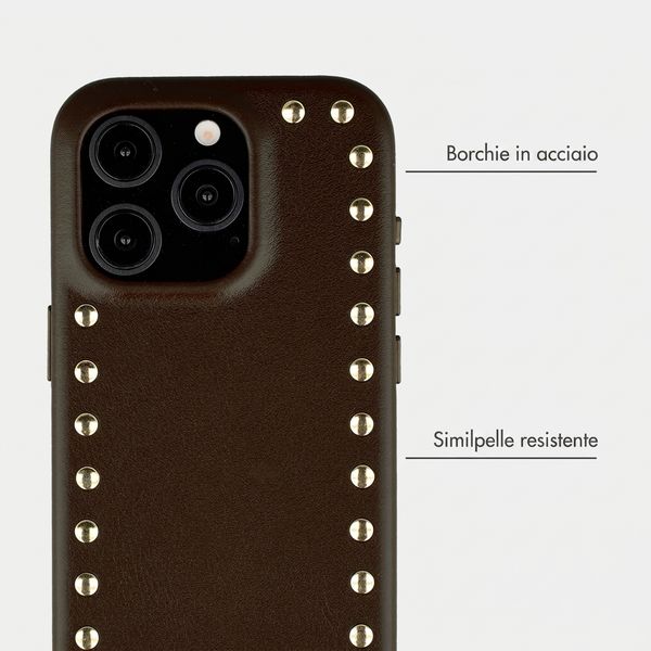 Selencia Cover posteriore Studs con MagSafe Apple iPhone 15 Pro - Cacao Crush