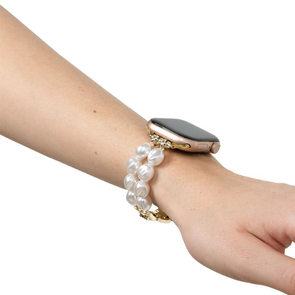 iDeal of Sweden Beaded Watch Band Apple Watch | 38/40/41/42 mm - Classy White Pearl