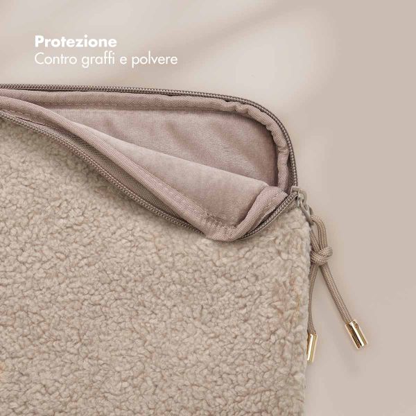 Selencia Cover Teddy per laptop 15-16 pollici - Laptopsleeve - Sand