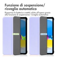 imoshion Cover a libro Trifold Apple iPad 11 (2025) 11 pollici A16 / iPad 10 (2022) 10.9 pollici - Lilla