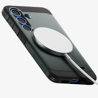 Spigen Cover Posteriore Corazzata Tough con MagSafe Samsung Galaxy S25 - Abyss Green