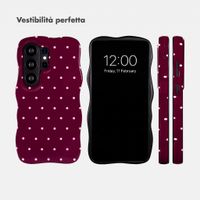 Selencia Cover Vivid Wavy con MagSafe Samsung Galaxy S26 Ultra - Happy Dots Burgundy