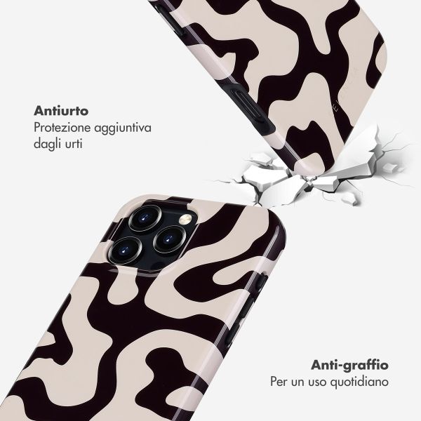Selencia Cover posteriore Vivid con MagSafe Apple iPhone 16 Pro Max - Art Wave Black