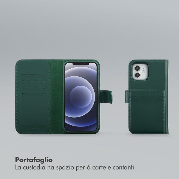Selencia Libreria rimovibile Olyn con MagSafe Apple iPhone 12 (Pro) - Verde