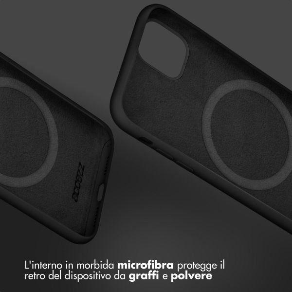 Accezz Cover in silicone liquido con MagSafe Apple iPhone 13 Pro - Nero