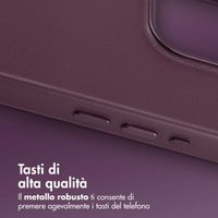 Accezz Cover in Pelle con MagSafe Apple iPhone 15 Pro - Heath Purple