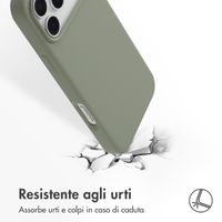 Accezz Cover in silicone liquido con MagSafe Apple iPhone 17 Pro Max - Cooper Green