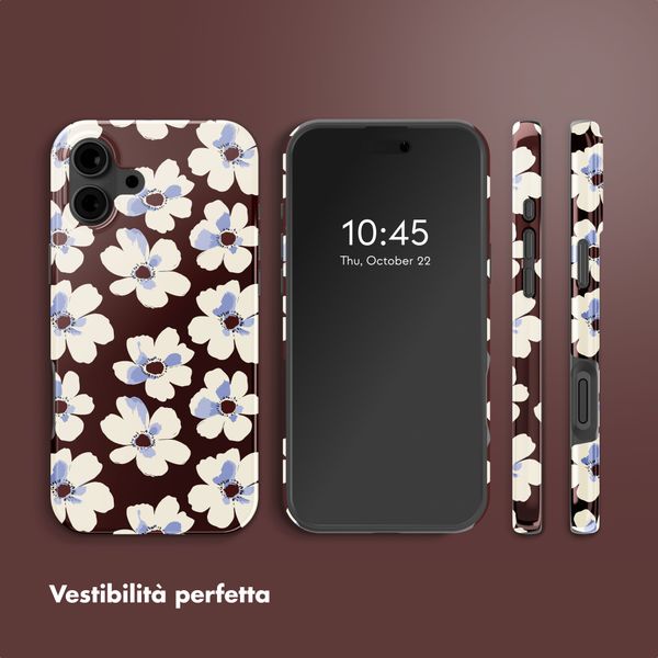 Selencia Cover posteriore Vivid con MagSafe Apple iPhone 16 - Choco Flower Pop