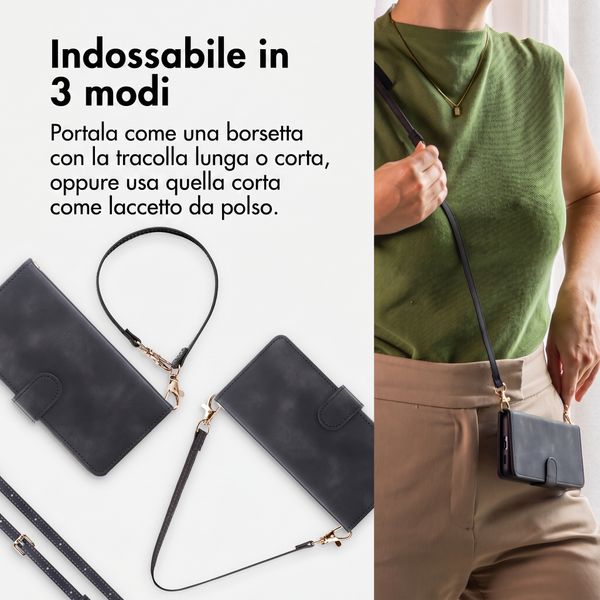 imoshion Cover a libro con Cordino Samsung Galaxy A27 (5G) - Nero