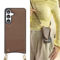 Selencia Cover per telefono Nova con cordino e portacarte Samsung Galaxy S25 FE - Mocha Brown
