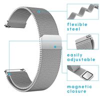 imoshion Cinturino milanese magnetico Samsung Galaxy Watch 4 / 5 / 6 / 7 / FE (20 mm) - Argento