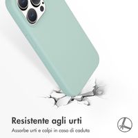 Accezz Cover in silicone liquido con MagSafe Apple iPhone 15 Pro - Sky Blue