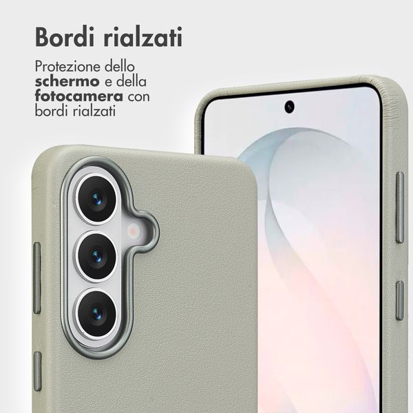 Accezz Cover in pelle 2 in 1 con MagSafe Samsung Galaxy S26 - Light Grey