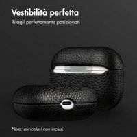 Accezz Cover in vera pelle  Apple Airpods Pro - Nero