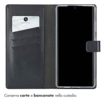 Selencia Cover a libro in vera pelle Samsung Galaxy S25 Ultra - Nero