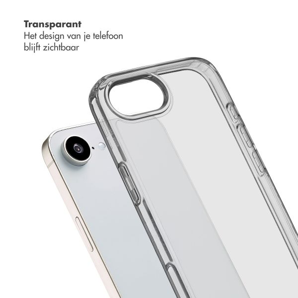 Selencia Cover trasparente con ganci + laccetto da polso Lova Apple iPhone 17e / 16e - Cotton Candy