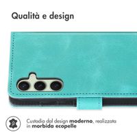 imoshion Cover a libro con Cordino Samsung Galaxy S25 Plus - Turchese