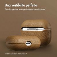 Accezz Cover in vera pelle  Apple Airpods Pro - Taupe