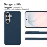 Accezz Cover in Pelle con MagSafe Samsung Galaxy S26 - Nightfall Blue