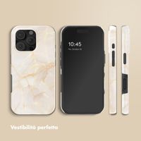 Selencia Cover posteriore Vivid con MagSafe Apple iPhone 16 Pro Max - Golden Beige Marble
