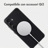 Accezz Cover Lite con MagSafe | Fluted | Samsung Galaxy S24 - Nero
