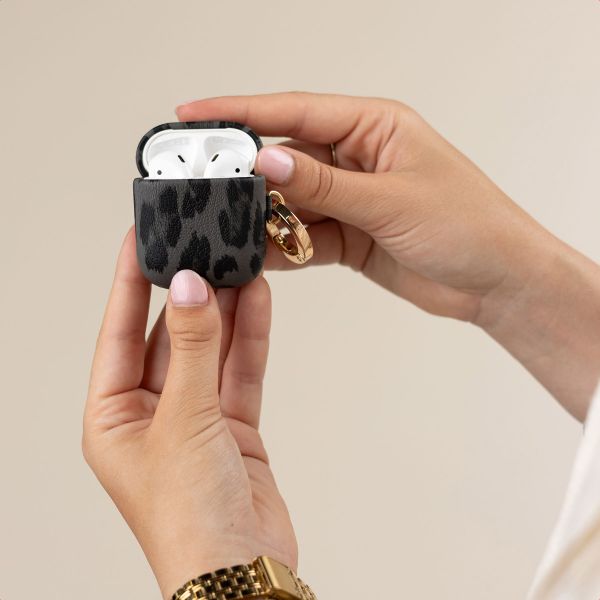 Selencia Cover Sabi stampa pantera  Apple Airpods 1 / 2 - Midnight Black