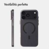 Accezz Cover Lite con MagSafe | Fluted | Apple iPhone 18 Pro / 17 Pro - Grigio