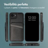 imoshion Cover Posteriore con Porta Carte e supporto Apple iPhone 17e / 16e - Nero
