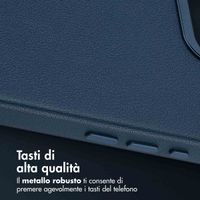 Accezz Cover in Pelle con MagSafe Apple iPhone 17e / 16e - Nightfall Blue