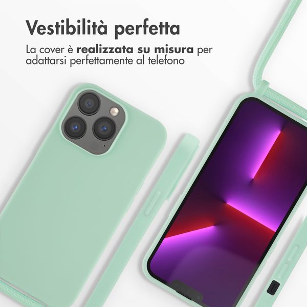 imoshion Cover in Silicone con Cordino Apple iPhone 13 Pro - Menta verde