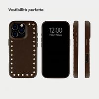 Selencia Cover posteriore Studs con MagSafe Apple iPhone 16 Pro - Cacao Crush