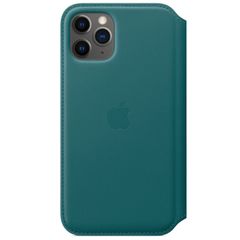 Apple Cover a libro in Pelle con Chiusura Apple iPhone 11 Pro - Peacock