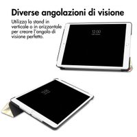 imoshion Cover Trifold Design Apple iPad 9 (2021) 10.2 pollici / iPad 8 (2020) 10.2 pollici / iPad 7 (2019) 10.2 pollici - Garden Stripes