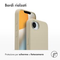 Accezz Cover in silicone liquido con MagSafe Apple iPhone 17e / 16e - Stone
