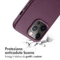 Accezz Cover in Pelle con MagSafe Apple iPhone 13 Pro - Heath Purple