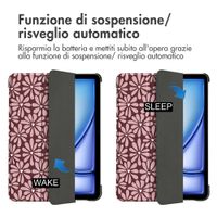 imoshion Cover Trifold Design Apple iPad Air 11 pollici (2026) M4 / (2025) M3 / (2024) M2 / Air 5 (2022) / Air 4 (2020) - Bloom Love Blush