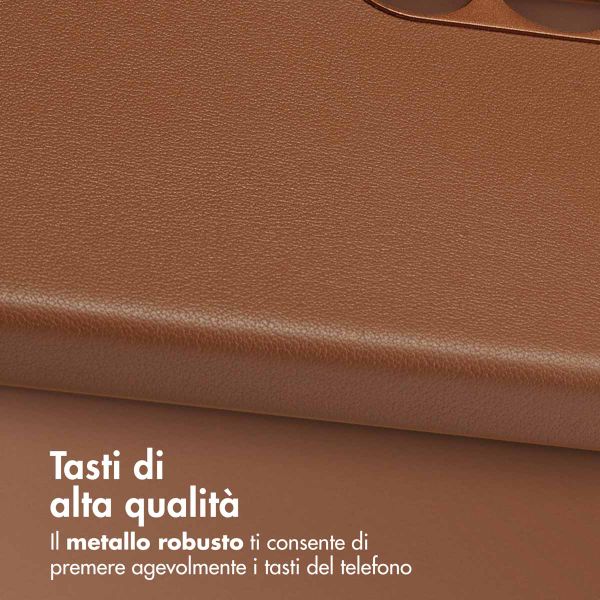 Accezz Cover in Pelle con MagSafe Samsung Galaxy S24 Plus - Sienna Brown