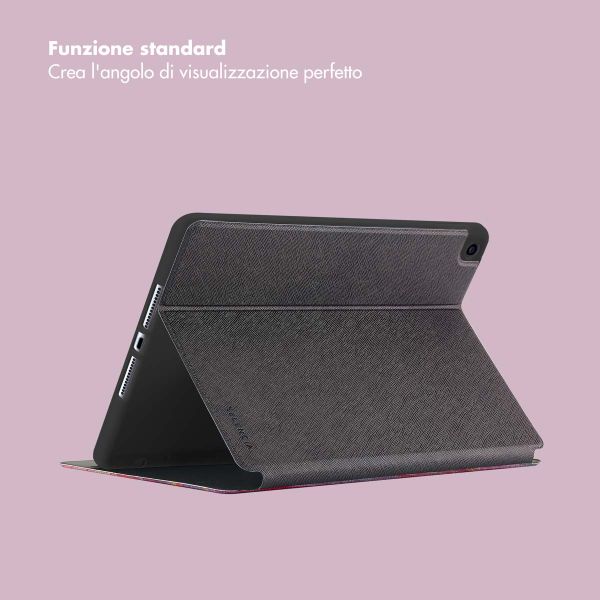 Selencia Cover per tablet Vivid Apple iPad 9 (2021) 10.2 pollici / iPad 8 (2020) 10.2 pollici / iPad 7 (2019) 10.2 pollici - Marble Plum