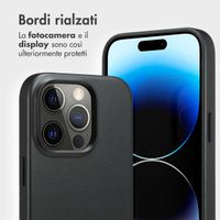 Accezz Cover in pelle 2 in 1 con MagSafe Apple iPhone 14 Pro - Onyx Black