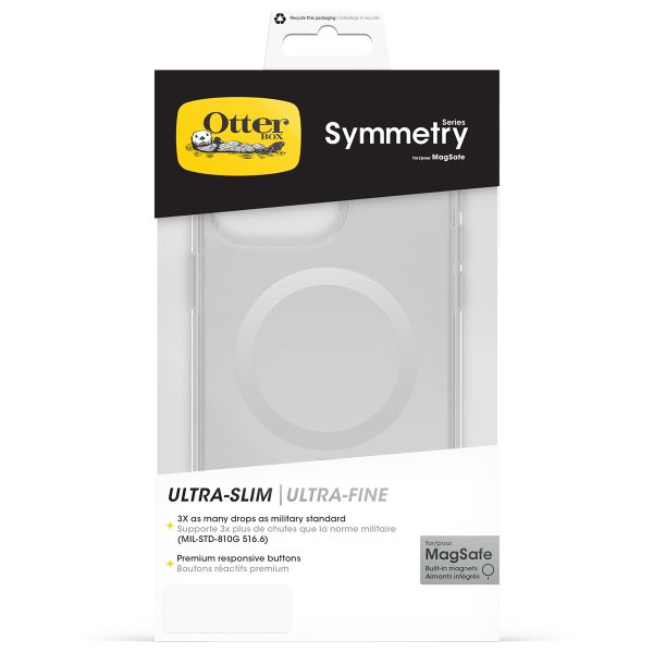 OtterBox Cover Posteriore Trasparente Symmetry con MagSafe Apple iPhone 15 Pro Max - Trasparente