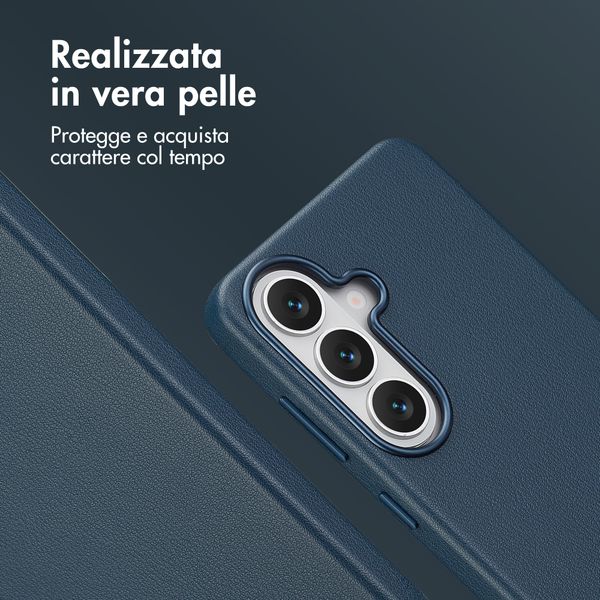 Accezz Cover in Pelle con MagSafe Samsung Galaxy S26 - Nightfall Blue
