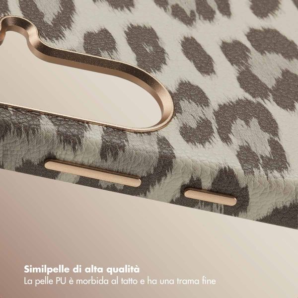 Selencia Cover Sabi Stampa pantera con MagSafe Samsung Galaxy A56 - Soft Ivory