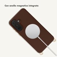 Selencia Cover posteriore Rivièra con MagSafe con ganci rimovibili Samsung Galaxy A37 (5G) - Choco Brown