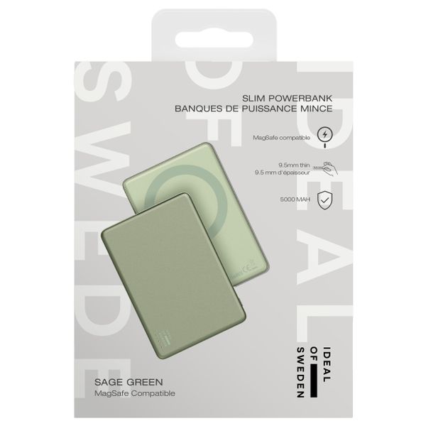 iDeal of Sweden MagSafe Powerbank Slim 5.000 mAh - Powerbank wireless - Sage Green
