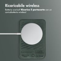 Accezz Portacarte in pelle magnetico - Compatibile con Apple Find My - Cedar Green